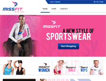 Tablet Screenshot of missfitsportswear.com